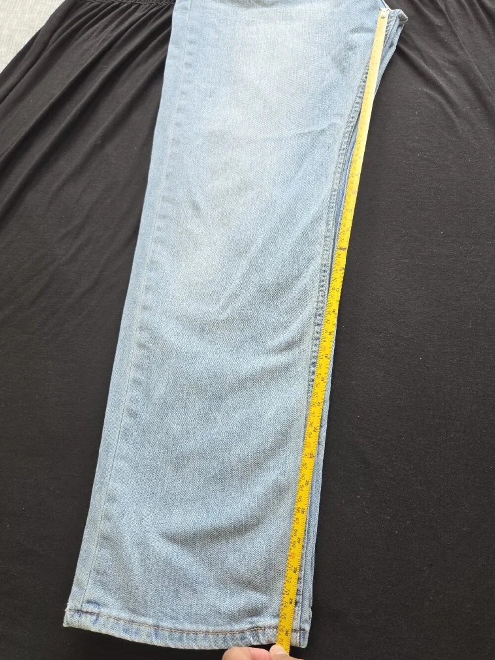 Levi’s 505 men’s regular fit straight leg jeans in a light blue wash